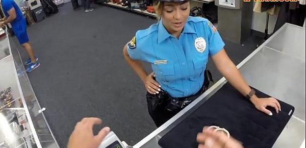  Big ass Latin police officer fucked hard